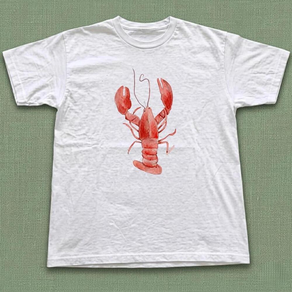 White Lobster Graphic Tee